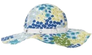 2012 NWOT Vintage Gymboree Sea Splash Floral Sun Hat - Picture 1 of 7
