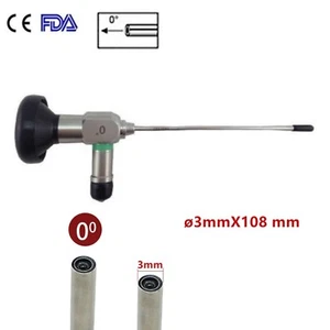 0° Auriscopio Endoscopio ø3x108mm Otoscopio Espejo de Oreja Ajuste Storz/Lobo/Olympus - Imagen 1 de 11
