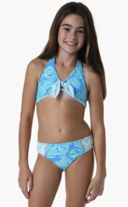 Hobie L49349 Kids Blue Moon Reversible Two-Piece Swim Set Size 10 - Picture 1 of 4