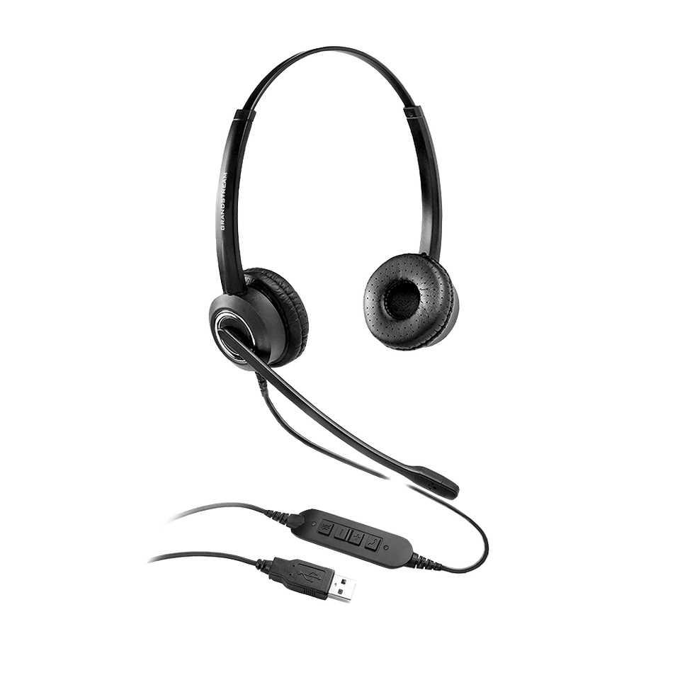 Grandstream GUV3000 Dual Ear USB Headset, Noise Canceling Microphone, HD Audio - Image 1 of 1