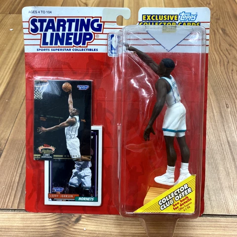 UNOPENED Starting Lineup 1993 Larry Johnson Charlotte Hornets NBA Action Figure Cover
