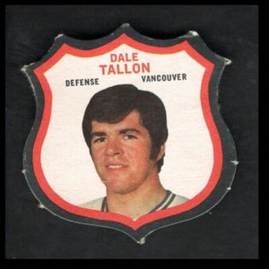 1972-73 O-pee-Chee Player Crests Dale Dallon #21 (Punched Out) Vancouver Canucks