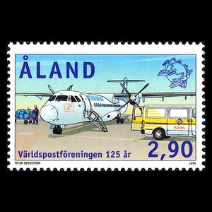 Aland 1999 - 125th Anniv of the UPU Aviation - Sc 159 MNH - Picture 1 of 2