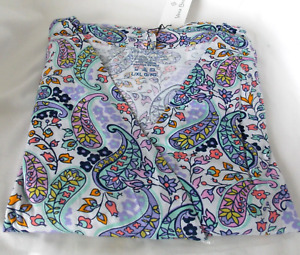 Vera Bradley Cotton Knit Robe MADDALENA PAISLY SOFT size Large-X Large $65 NWT