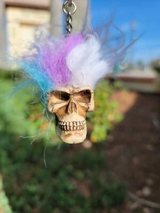 3D Skull Bone Head Keychains motorcycle Guardian gremlin angel biker auto multi - Picture 1 of 6