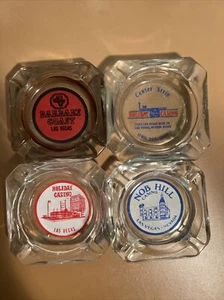 4 Vintage Holiday Barbary Coast Nob Hill Casino Las Vegas Nevada Aschenbecher Glas - Bild 1 von 7
