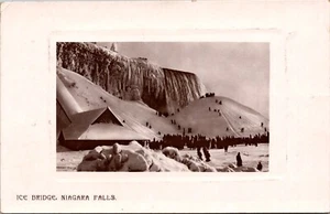 Antike Postkarte Eisbrücke Niagarafälle Ontario nach Moshannon Clearfield PA - Bild 1 von 2