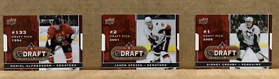 SET 2008 Upper Deck Ottawa Draft D-1 - D-6 Crosby, Ovechkin, Price, Spezza Alfie - Image 1 of 4