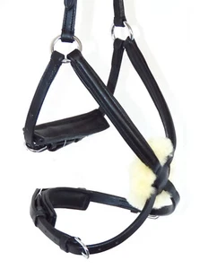 FSS ANATÓMICO PIEL DE OVEJA ACOLCHADO Mexicano Grackle Figura 8 Banda para la nariz DOBLE HEBILLA LATERAL - Imagen 1 de 2