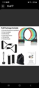 Mankeel Exercise Bands Set, 100 LBS with Comfortable Handles Door Anchor - Picture 1 of 11