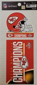 NFL Kansas City Chiefs Die-Cut Decal - Set of 2 (Super Bowl 54 / LIV CHAMPIONS) - Picture 1 of 1