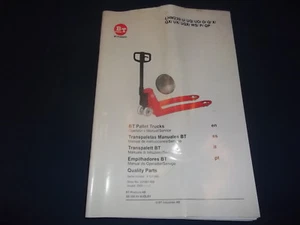 BT LHM230 PALLET TRUCK SERVICE REPAIR SHOP OPERATION & MAINTENANCE MANUAL BOOK - Picture 1 of 5
