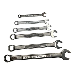 Lot of 6 Craftsman Tools USA Combination Wrenches 3/4 - 5/16 Tools - Bild 1 von 24