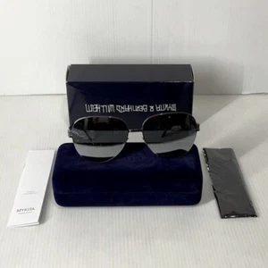 Occhiali da sole Mykita specchio argento stile aviatore Joni f10 - Foto 1 di 9