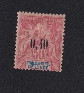 Timbre d' Inde colonie Française, N° 23, 0,40 sur 50 c Groupe gomme charnière 02 - Picture 1 of 1