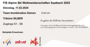 Ski WM Saalbach - Zwei Tickets Teamkombination Damen am 11.2.25 - Bild 1 von 1