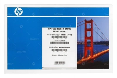 447066-002 HP FULL INSIGHT CNTRL MANAGEMENT 16 LICENSE PACK - Image 1 of 4