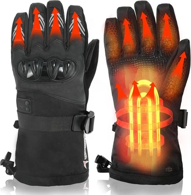 Himiway Beheizte Handschuhe Heizhandschuhe 7.4V 3200mAh Elektrisch Winddichte