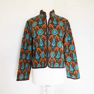 Rare 1970s Saint Laurent Rive Gauche Ikat Pattern Quilted Jacket - Picture 1 of 9