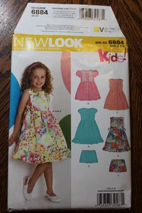New Look 6884 Simplicity Girl's Dress & Shorts Pattern sizes 3-8, Uncut - Picture 1 of 3