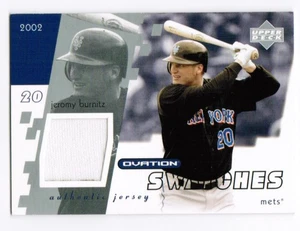 2002 Upper Deck Ovation Swatches Jeromy Burnitz ! New York Mets #O-JB - Picture 1 of 2