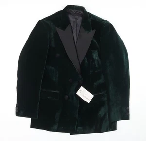 Imperial Stitch Men's Green Velvet Tuxedo Blazer Size 44 - Picture 1 of 12