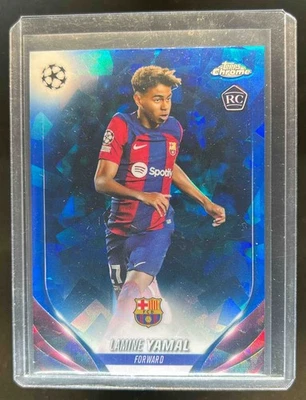 2023 Topps Chrome Sapphire UEFA Lamine Yamal RC Rookie #64 Barcelona - Image 1 of 2