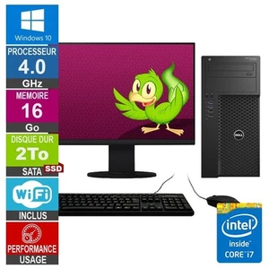 Dell Precision T3620 i7-6700 4GHz 16Go/2To SSD Wifi W10 + Ecran 24 - Imagen 1 de 1