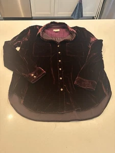 Túnica Maeve Anthropology terciopelo cereza negro talla 12 - Imagen 1 de 8