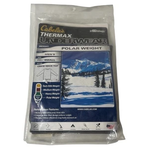 Cabela's Mens Thermal Base Layer Underwear Shirt Size Small Polar Weight Taupe - Picture 1 of 6