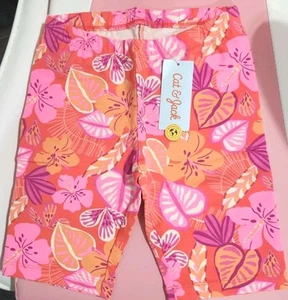Girls Medium 7/8 Stretch Pull On Biker Shorts From Cat & Jack Tropical Pink - Picture 1 of 3