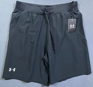 Under Armour Men SpeedPocket 7” Lined Running Shorts 1351189 Black 002 Fitted L - Picture 1 of 14