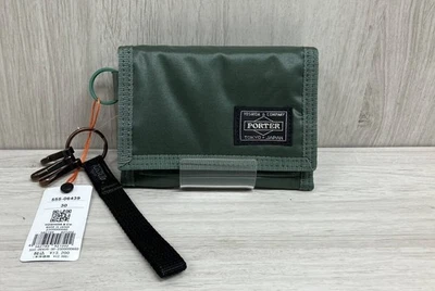 Yoshida PORTER Cápsula Tri Plegable Cartera Caqui (555-06439) Nuevo Foto 1 de 4