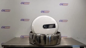 16 MERCEDES BENZ G550 W463 SPARE WHEEL RIM COVER ASSEMBLY WHITE AND CHROME - Picture 1 of 12