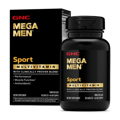 GNC Mega Hombres Deporte Multivitamínico Liberado por el Tiempo Articulación Inmune 90 Comprimidos NUEVO Foto 1 de 2