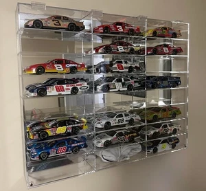 Auto Vitrine Acryl 24 Teile Hot Diecast Modell 1/24 Nascar Räder Spielzeug Vitrine - Bild 1 von 23