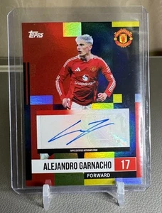2024-25 TOPPS MANCHESTER UNITED TEAM SET ALEJANDRO GARNACHO AUTO YELLOW /50 - Picture 1 of 2
