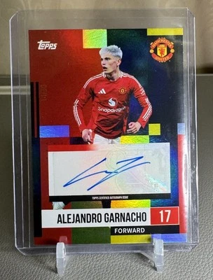 2024-25 TOPPS MANCHESTER UNITED TEAM SET ALEJANDRO GARNACHO AUTO YELLOW /50 - Image 1 of 2