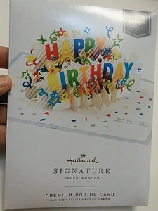 1 carte poinçon signature premium 3D carte pop-up joyeux anniversaire vente au détail 12,99 $ - Photo 1/5