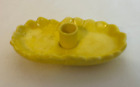 Enesco Yellow Single Candle Stick Ceramic Holder 5" x 3"