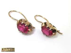 Vintage EARRINGS SILVER 875 Soviet Union Russia USSR ORIGINAL - Picture 1 of 12