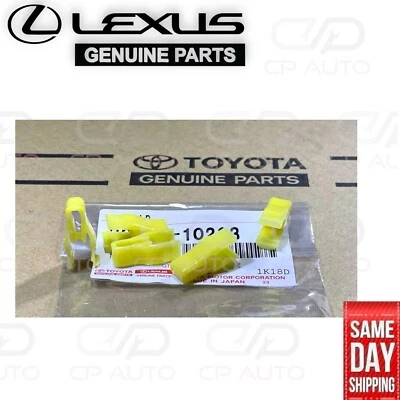 07 - 18 LEXUS ES300H ES350 INTERIOR DASH PANEL TRIM YELLOW CLIP QTY 5 OEM NEW - Image 1 of 4