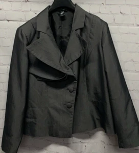 Ashley Stewart Plus 18W Women's Blazer Jacket Suit Separate Gray Charcoal - Picture 1 of 5