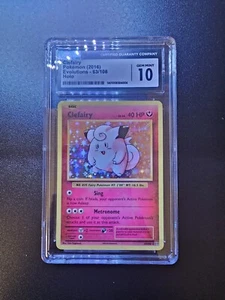 Pokémon Clefairy Holo 63/108 XY Evolutions - CGC 10 Gem Mint  - Picture 1 of 2