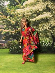 Vintage Barbie Dress Floating Gardens #1696 Gown Mattel Barbie Tagged No Doll