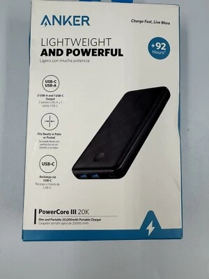 Anker - Cargador de batería portátil PowerCore III 20K mAh USB-C - Caja abierta Foto 1 de 3