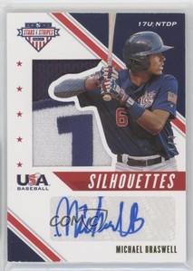 2020 Panini USA Baseball Stars & Stripes Team /4 Michael Braswell Patch Auto
