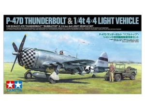 Tamiya 25214 1/48 P-47D Thunderbolt Bubbletop w/ 1/4t 4X4 Light Vehicle Limited - Picture 1 of 2
