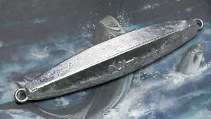 12 oz señuelo de pesca de bacalao de diamante liso plantilla de agua salada jigging vertical sin gancho - Imagen 1 de 1