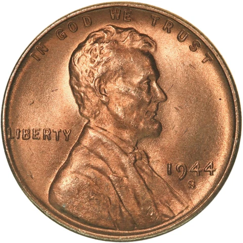 1944 S Lincoln Wheat Cent BU Penny US Coin Cover